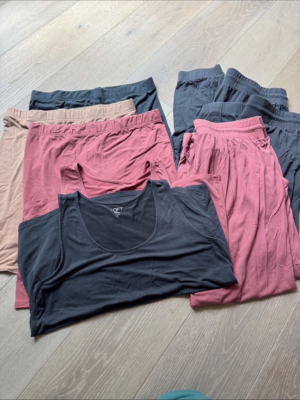 LOFT Sleep Set Bundle - Dusty Pink, Tan, & Charcoal Mix